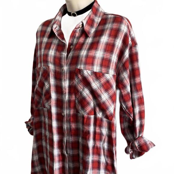 NWT plaid shirt dress - Picture 3 of 8